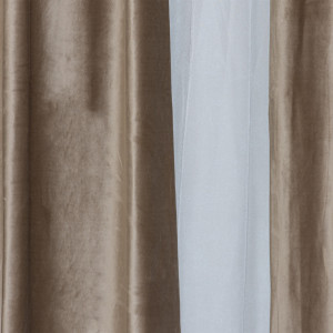 Set 2 draperii Hiko COMFY catifea bej, cu rejansa - Img 4