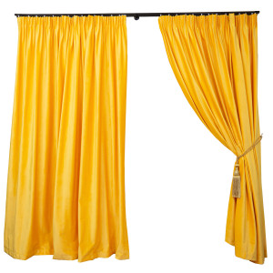 Set 2 draperii Hiko COMFY catifea galbena, cu rejansa - Img 2