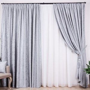Set 2 draperii Hiko IMPERIAL SHADOW gri, cu rejansa