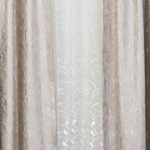 Set 2 draperii Hiko IMPERIAL SHADOW light taupe, cu rejansa - Img 4