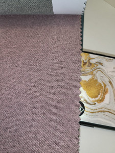Set 2 draperii opace, Hiko Deluxe Blackout 100%, roz, cu rejansa Premium creion de 6,5cm - Img 2