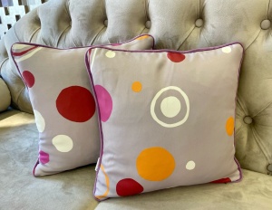 Set 2 FETE de perna 2Face Hiko Bubbles mov/gri 2x40x40cm