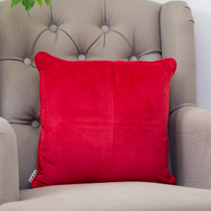 Set 2 perne decorative cu fata detasabila, Hiko COMFY catifea rosie - Img 2