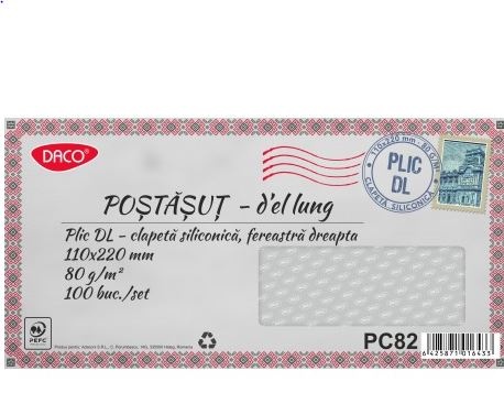 PLIC SCRISOARE GUMAT DL 100/SET