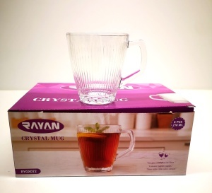 RYGX072 SET 6 CANI STICLA CRISTAL 210ML
