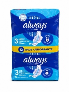 ABSORBANTE ALWAYS 12/SET NIGHT