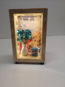 DECOR CU LED CUTIE LEMN JQ-45
