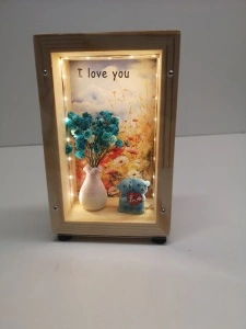 DECOR CU LED CUTIE LEMN JQ-45