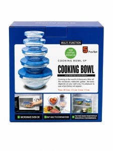 SET CASEROLE STICLA CU CAPAC 5/SET 130ML-1000ML - Img 2