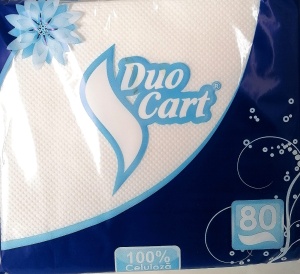 SERVETELE MASA 33*33CM 80/SET DUO CART