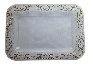 TAVA PLASTIC 30*22CM 0033 CU AURIU