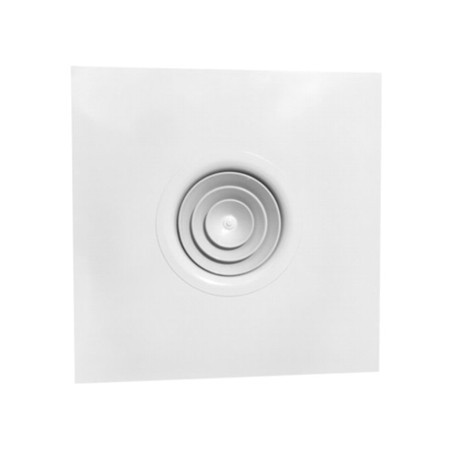 Anemostat patrat cu racord circular 595 / 300