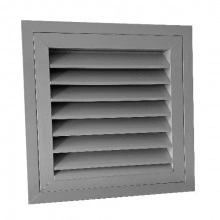 Hinged external louvre with air filter 400x400
