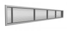 Linear bar grille with fixed blades - custom sizes