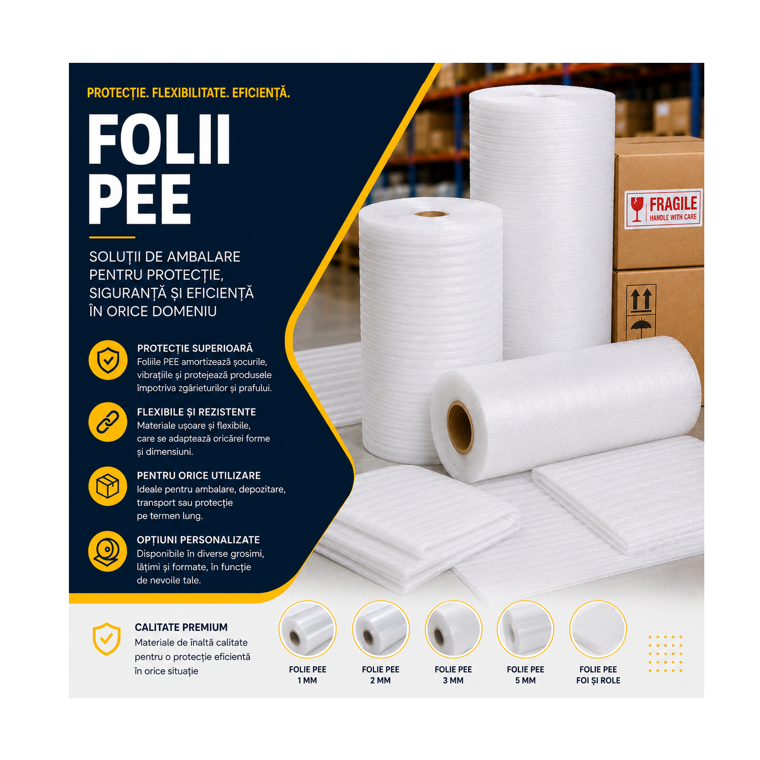 Folie polietilena expandata / P.E.E