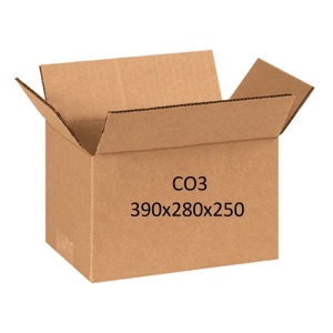 Cutie Carton CO3, 390x280x250 mm – Ideala pentru Expedieri si Depozitare,Natur
