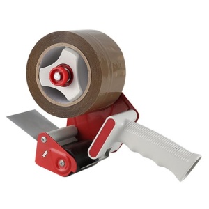 Dispenser Banda Adeziva 48/50 mm SIAT H11 Gri/Rosu – Aplicator Profesional pentru Ambalare si Sigilare Cutii - Img 1