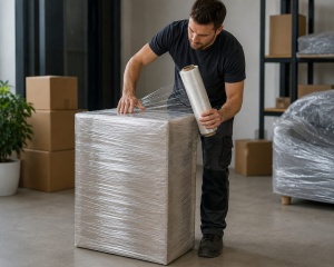 Folie Stretch Automata Transparenta 17 Microni 16/16.5 kg Standard din Material Reciclat – Folie Profesionala pentru Paletizare Automata si Ambalare Industriala Rezistenta - Img 2