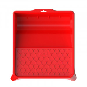 Tavă zugrăvit de plastic 36x36cm, roșie