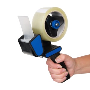 Dispenser Manual Profesional pentru Banda Adeziva 48/50 mm AplanTape Negru/Albastru – Aplicator Banda pentru Ambalare si Colete - Img 2