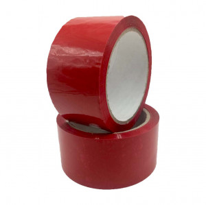 Banda Adeziva Rosie Aplan 48mm x 60m - Banda de Marcare si Avertizare Profesionala