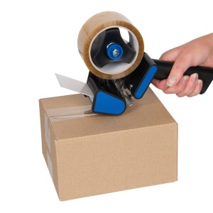 Dispenser Manual Profesional pentru Banda Adeziva 48/50 mm AplanTape Negru/Albastru – Aplicator Banda pentru Ambalare si Colete - Img 3