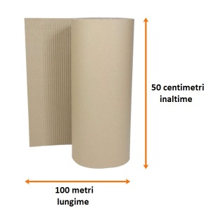 Rola carton ondulat CO2 50 cm, 13 kg, Natur - Img 3