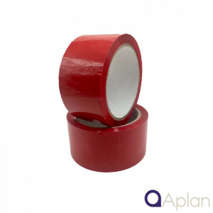 Banda Adeziva Rosie Aplan 48mm x 60m - Banda de Marcare si Avertizare Profesionala