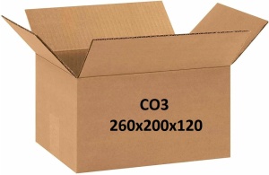 Cutie carton 260x200x120 mm CO3, Natur