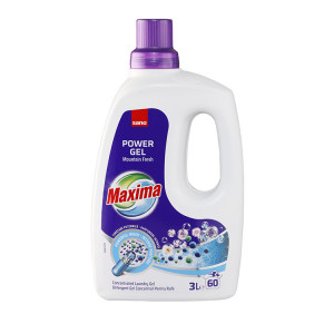 Detergent rufe lichid, Sano Maxima, Power Gel, 3 L, Mountain Fresh