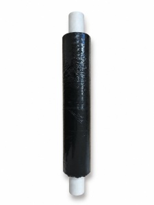 Folie Stretch Manuala Neagra 400 mm x 162 m, 17 Microni, 1.75 kg – Pentru Ambalare si Paletizare
