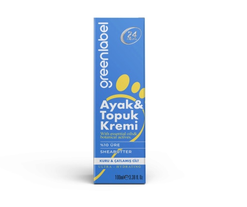 Greenlabel Cremă Reparatoare pentru Picioare și Călcâie – Cu 10% Uree, Unt de Shea și Ulei de Arbore de Ceai | 100 ml