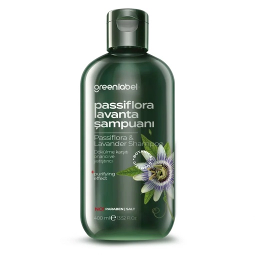Șampon Profesional Greenlabel cu extract de pasifloră și lavanda, 400ML
