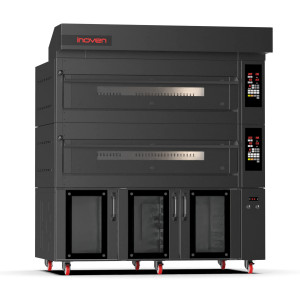 Cuptor modular pe gaz cu vatra, Montania 12 tavi, 600x400mm, cu dospitor