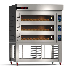 Cuptor electric pentru panificatie Koza cu 3 camere si suport, 30 tavi 600x400mm