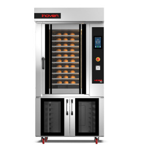 Cuptor rotativ pe gaz pentru panificatie, Nicea 10 tavi 600x400mm, cu dospitor - Img 3