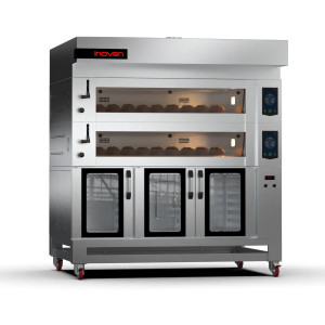 Cuptor electric pentru panificatie Koza cu 2 camere si dospitor, 12 tavi 600x400mm