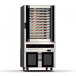 Cuptor electric digital cu convectie, Trilye 12 tavi 600x400mm, cu umidificare si dospitor