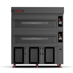 Cuptor modular pe gaz cu vatra, Montania 8 tavi 600x400mm, cu dospitor - Img 2