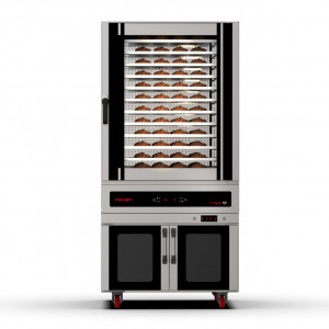 Cuptor electric digital cu convectie, Trilye 12 tavi 600x400mm, cu umidificare si dospitor - Img 2