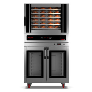 Cuptor electric digital cu convectie, Trilye 6 tavi 600x400mm, cu umidificare si dospitor - Img 2