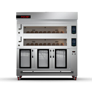 Cuptor electric pentru panificatie Koza cu 2 camere si dospitor, 4 tavi 600x400mm, compact - Img 2