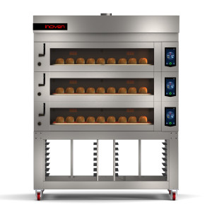 Cuptor electric pentru panificatie Koza cu 3 camere si suport, 12 tavi 600x400mm - Img 2