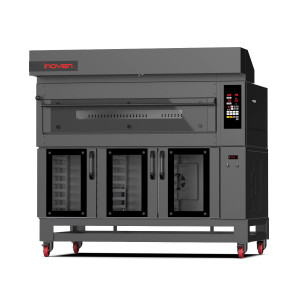 Cuptor modular pe gaz cu vatra, Montania 4 tavi 600x400mm, cu dospitor - Img 3