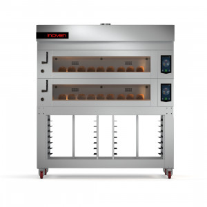 Cuptor electric pentru panificatie Koza cu 2 camere si suport, 8 tavi 600x400mm - Img 2