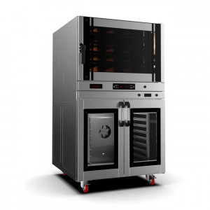 Cuptor electric digital cu convectie, Trilye 4 tavi 600x400mm, cu umidificare si dospitor