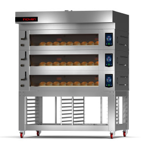 Cuptor electric pentru panificatie Koza cu 3 camere si suport, 18 tavi 600x400mm - Img 3