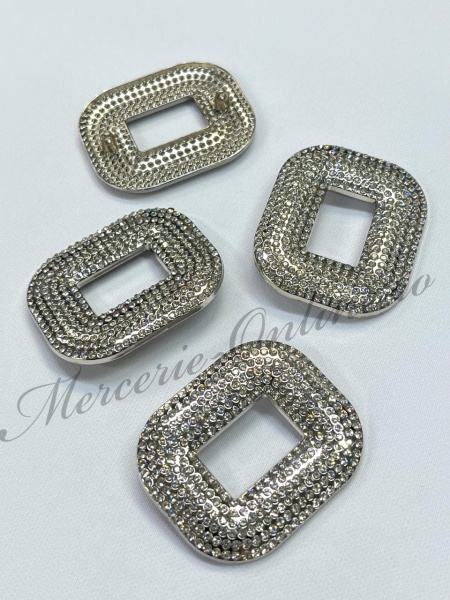 Accesorii Metalice pentru haine tip catarame, cca 5.3x4.5cm (la bucata) Cod:4204 - Img 3