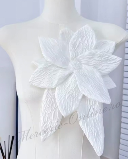 Aplicatie floare 3D cu margele, cca 25x35cm (la bucata) Cod:3443 - Img 3