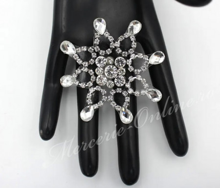 Aplicatie Termoadeziva cu Cristale, Crystal, 6.5cm (la bucata) Cod:2668